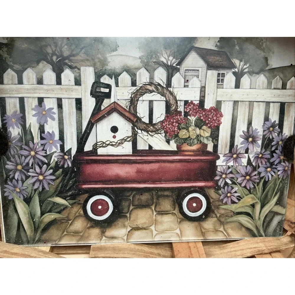 KL Woodworks, Hand-Crafted Wall Basket Americana‎ Decor, Wagon Gate